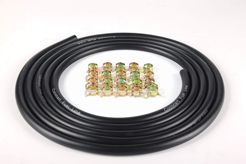 CocoMocart 1/4 Inch ID Fuel Line Hose 10FT 1/4" NBR Rubber Hose with clamps for Kawasaki Kohler Briggs & Stratton Small Gas Diesel Powersports Engines - Image 2